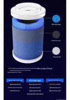 Negative Ion Air Purifier with Activated Carbon Filter for Home, Desktop, and Car - Eliminates Odor and Formaldehyde, Replaceable Aroma Feature Multi-use for car and home desktop blue