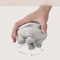 Head Massager, Electric Hand-held Hand Warmer, Rechargeable Multi-functional Scalp Massager, Dredging Meridian Brush User manual in Chinese gray