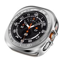 Lydinio metalinis dėklas Samsung Galaxy Watch Ultra 2025 47mm prabangus apsauginis dangtelis Samsung Galaxy Watch ULTRA apsauginis korpusas Galaxy Ultra 2025 tamsiai pilka spalva