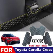 For Toyota Corolla Cross XG10 2026 2026 2026 Hybrid Car Seat Back Mat Kids Kick-Proof Mat Waterproof From Dirt Mud Scratches Pad black