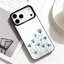 Nordic Simple Wall Art Vintage Flowers Phone Case For iPhone17,16,15,14,13,12,Pro Max Black Colorful Phone case iPhoneXSMAX gray