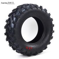 Keturračio paplūdimio kartingas 25x8-12 bekamerė visureigio padanga 25x10-12 black