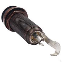 6.35mm 1/4 ''End Stereo Output End Socket Plug For Guitar Bass black