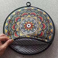 Microwavable Tortilla Warmer Pouch Insulated Heat Reusable Tacos Insulated Bag Keeps Warm 12 Inch Tortilla Keeper Camping blue