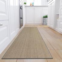 Japanese Style Super Absorbent Kitchen Floor Mat Soft Long Linen Weave Bath Mat Washable Thickened Kitchen Rug Living Room gray