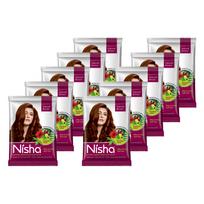 Nisha Natural Henna Powder For Hair Color, Natural Brown Hair, Herbal Conditioning Hair Dye for Silky & Shiny Soft Hair Colour for Men & Women gray