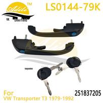 VW Transporter T3 Alloy Outer Door Handle Kit 251837205 No juoda