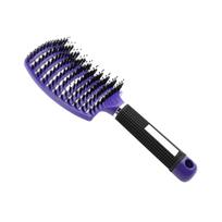 Boar Hair Brush, -Static Curved Cushion Massage Brush, 9- Detangling Comb for and one size auksas