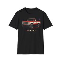 1986 Chevy K10 Truck Shirt Square Body 4x4 Lifted Vintage Off Road T-Shirt M black