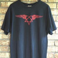 Rare Vintage Him 2005 Heartagram TShirt Girl Large Y2k Band Graphic Tee S black