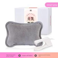 Rainbow Warm Hand Warmer Rechargeable Hot Water Bottle, Safe and Explosion-Proof, Plush Warm Water Bag for Warming the Abdomen and Waist Sky Blue / Double Hand Insertion mėlyna