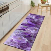 1Pcs Pastoral Style Non-Slip Washable Area Rug Runner for Entryway, Living Room, Bedroom & Patio 60X90cm gray