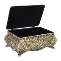 Bronze Finish Trinket Storage Box Rectangular Shape Rectangular Jewelry Box  For Girls black
