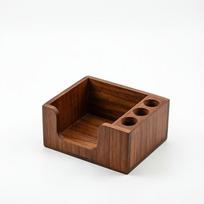 Solid Wood Wooden Desk Organizer Eco-Friendly Finish Stationery Storage Box  for Office Study Home brown