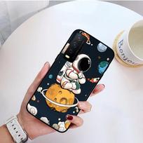 Cute Astronaut Phone Case for VIVO Y31 Y21 Y70 Y21S Y20 Y72 1907 Y12 Y11S Y53S Y33S Y55 Y76 Y51 Y15S Y01 VIVO Y01 black