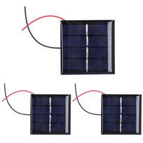 3 vnt. 0,45 W 2 V mini saulės elementų panelės Mikro laidu polikristalinės saulės panelės Baterijos pasidaryk pats blue