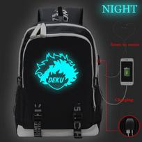 Mano Herojų Akademija Anime Periferinis Spausdintas Kuprinė USB Sąsaja Daugiafunkcinė Studento Mokyklinė Kuprinė Šviečianti No specification blue