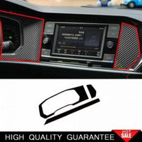 For VW Jetta MK7 19-21 Carbon Fiber Sticker Central Console Dashboard Strip Trim gray