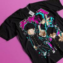 Mob Psycho 100 Manga Strip Anime Manga Gift Unisex  - Black Unisex T-Shirt XL blue