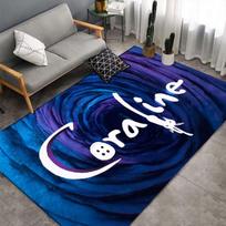 Coraline The Movie Print Area Rug, Non-Slip Floor Mat for Horror Fans, Home Decor Gift 40x60cm( 15x23in ) gray