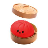 Small Squishy Dumpling Lifelike Bun Tactile Fidgeting Toys Colored Glitter Steamer Bun Decompression Ball Small Squeezable Toys beige