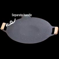 Maifan Stone Fry & Grill Pan for BBQ, Induction, Cassette Stoves, Teppanyaki, and Camping gray