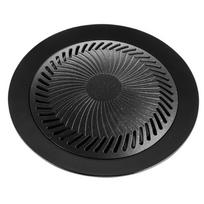 KOSUN Aluminum Korean Grill Pan Portable Round Nonstick Bbq Tray for Meat Vegetables Outdoor Camping Cooking Kitchen Accessories gray