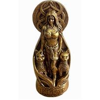 Goddess Statue Norse Mythology Goddess Cat Resin Figurine for Home Outdoor Garden Decoration Goddess Figurine 1PC black