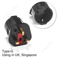 European EU To UK Plug Adapter Standard Euro 250V EU Plug To UK Electrical Socket Power Adapter Electrical Socket Outlet black black