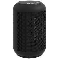PTC ceramic space heater, electric fan heater 1500 W, adjustable thermostat, 14 x 14 x 21.5 cm, black 14 x 14 x 21.5 cm