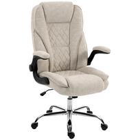 Office chair, ergonomic office chair, adjustable height, flip-up armrests, 70 x 70 x 114-122 cm, beige 70 x 70 x 122 cm smėlis