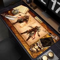 Pc Gamer A-Assassin S Creed Computer Table Xxl Mouse Pad Gaming Accessories Desk Mat Keyboard Mousepad Cabinet Large 900x400 30cmx60cm(11.8x23.6inch) gray