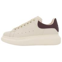 Alexander McQueen Oversized Sneaker Low top Casual Shoes Women's Ecru & Bordeaux 553770WIACV9092 35 white