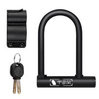 WEST BIKING Bicycle U Lock MTB Road Bike Wheel Lock 2 Keys Anti-theft Safety Motorcycle Scooter Cycle Lock Bicycle Accessories black
