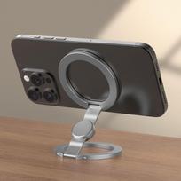 Magsafe Dvigubas Žiedas Magnetinis Telefono Laikiklis Fidget Spinner Daugiafunkcis Stalo Telefono Laikiklis sidabras