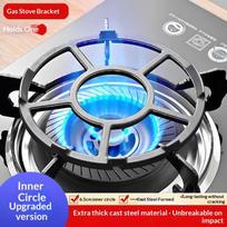 Cast Steel Non Slip Gas Stove Wok Support Ring Universal Fit Heavy Duty for Home Kitchen Family Cooking Gathering A67 gray