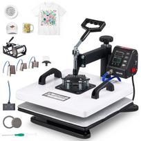 VEVOR Heat Press Machine 38 x 38 cm 8-in-1 Combo Sublimation Press Machine, 360 degrees Swing Away, Heat Up Fast and Even