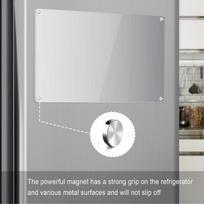 Akrilinė magnetinė šaldytuvo baltos lentos mažytė skaidri sausai trinama šaldytuvo planavimo atmintinė virtuvės maisto planavimo lenta 40x30cm gray