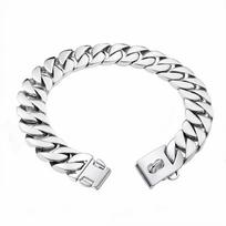 Large Dog Collar 32mm Metal Pet Choker Gold Silver Stainless Steel Chain Dog Accessories for Cane Corso Labrador Rottweiler 56cm(22inch) auksas