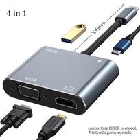 Usb C Hub to 4K VGA USB C 3.0 HDMI-compatible Adapter 4 in 1 for Nintendo Macbook Phone Huawei Xiaomi Laptop TV PC Cable Adapter Usb pilka