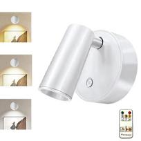 360° Rotatable Wall Night Light Magnetic Base USB Rechargeable LED Wall Light with Touch Switch Spotlight Dimmable Bedside Lamp for Reading black