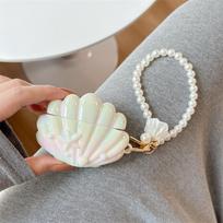 Galvanizuotas kriauklių kriauklių dėklas Silikoniniai ausinių priedai AirPods Pro/Pro2/AirPods 3/4 for AirPods 3-Conch