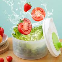 Large Capacity Multi-Functional Vegetable Dehydrator: Colander, Grater, Slicer, Spinner Green Multifunctional Dehydrator beige