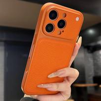 Leather Texture Matte Case for For Iphone 1 16 17 Pro Max 14 13 Candy Color Lichee Pattern Ultra Slim Shockproof Cover iPhone 13 Pro Max black
