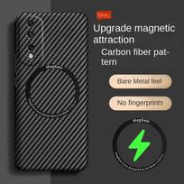 For Huawei Honor 90 80 70 60 50 Pro Case Hard carbon fiber Magnetic Protective Back Cover Case For Huawei Honor90 90Pro Shell For Honor 50 Pro pilka spalva