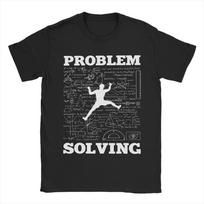 Problem Solving Climber Rock Climbing Bouldering Unisexs T Shirts  Hipster Tee Shirt Short Sleeve Crew Neck TShirt  Cotton 4XL įvairiaspalvis