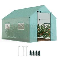 Polyethylene Walk-in Polytunnel Greenhouse, 2 x 3(m), Green 200 x 300 x 200 cm žalia