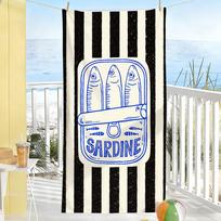 Sardine Fisherman Aesthetic Towel Soft Pool Gift For Travel Gym Shower Camping Quick Dry Sports Large Beach Towels 70cm×140cm red