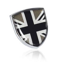 MINI Išskirtinė metalinė emblema Britų vėliavos lipdukas Aliuminis Union Jack Šachmatų lentos vėliava Apdaila black