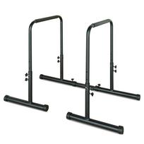 Height-adjustable Dip Bar Station, 78.74–99.06 cm, weight capacity up to 249 kg, suitable for home or gym use, straightforward installation. 129.54 x 71.12 x 99.06 cm juoda